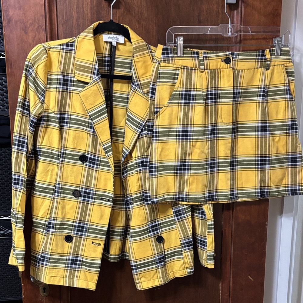 Yellow Plaid Blazer and Skirt Set for Clueless costume